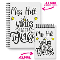 Personalised World's Best Teacher Notebook